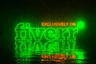 create neon logo animation video intro in just 24 hours