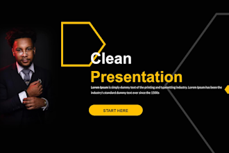 design custom clean and minimalist powerpoint presentation