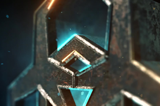 create 3d grunge logo intro animation