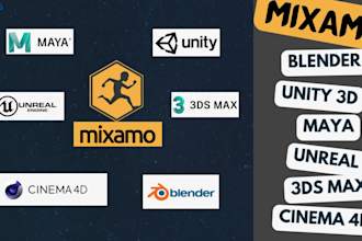 rig in 3d maya, max, unity, unreal, blender