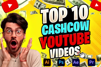 create youtube top 10 faceless cash cow video, cash cow faceless video editing