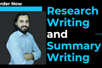 do research writing and summary writing for you