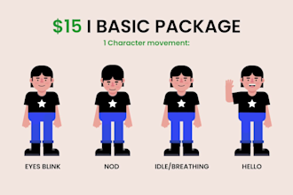 2d character animation for kids, youtube