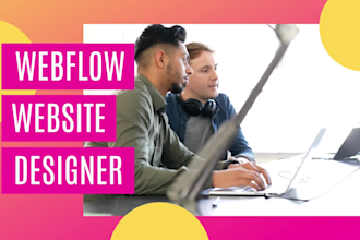 create webflow website design or webflow landing page