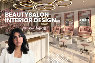 design modern luxury interiors for beauty salon, spa, and boutique