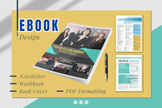 canva ebook design, workbook cover, lead magnet and formatting design