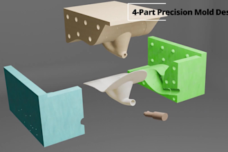 design 3d silicone and injection molds in solidworks