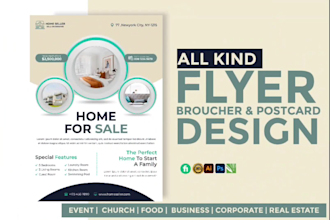 design promotional marketing one pager flyer, print ad, magazine ad