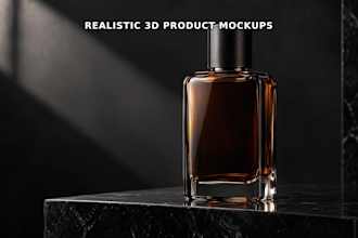 create realistic 3d product mockup images