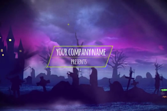 make a scary halloween party invitation or intro video for insta and facebook