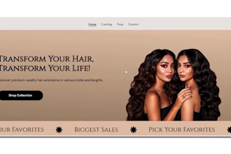 build wix hair extension shopify store hair beauty website or dropshipping store