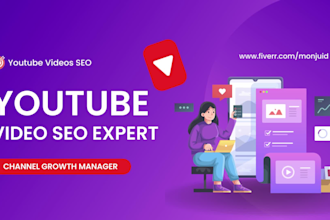 be your youtube growth manager and video SEO expert