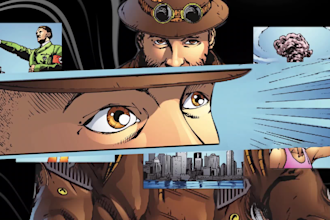 create a trippy music video in motion comics style