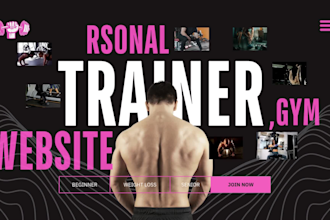 develop a fitness, gym membership, workout or personal trainer website
