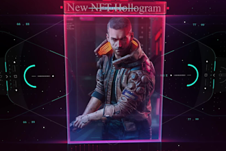 create 3d holographic nft cards for your business
