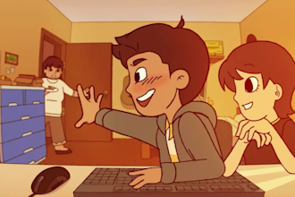 do anime animation, 2d cartoon animation, 2d short film or animated music video
