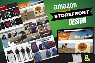 create premium amazon storefront design, amazon storefront