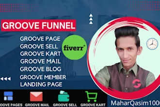 build  groove funnels, landing page, groovepages, groove pages groove kart