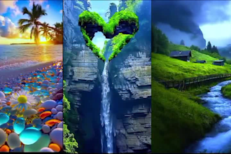 create youtube channel 1000 nature short videos with meditation music