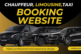 design  chauffeur , limousine and taxi booking  website
