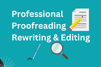 professionally edit, proofread, rewrite, and check english grammar