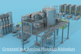 do 3d industrial animation manufacturing machinery video chemical plant system