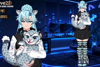 design live2d vtuber model and rigging for vtube studio