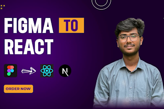 convert figma to react js website using tailwind css