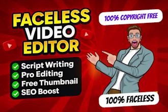 be faceless video editor for youtube, tiktok, shorts and reels