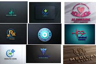 design eye catching, medical health and fitness, gym wellness logo