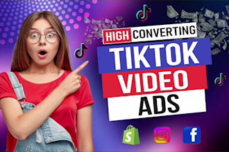 create tik tok ads,viral tiktok video ads, dropshipping ads,video ads