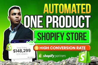 build a one product shopify dropshipping store for passive income