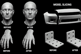 stl file repair, fix stl for 3d printing and mesh repair, mesh cleanup, obj, 3mf