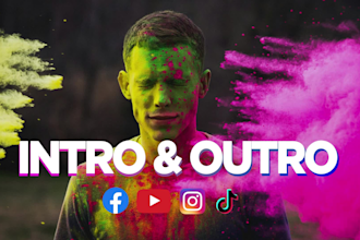 create a high energy youtube intro and outro video