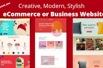 design modern shopify ecommerce website