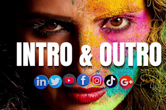 create custom youtube intro outro and logo animation