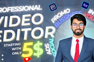 edit youtube and business videos with motion graphics for just 5 dollars