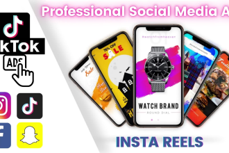 create professional instagram, reels, stories, tik tok ads