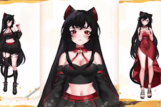 create custom live2d vtuber model vtuber model live2d rigging vtuber commission