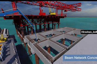 create 3d industrial animation for subsea and underwater construction