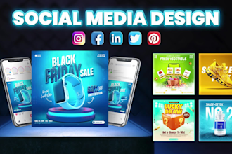 design premium instagram content, facebook ad creative, social media ads design