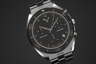 custom and realistic 3d watch model, render, 3d watch animation, product design