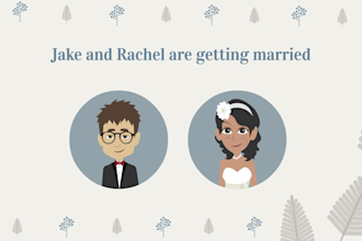 create memorable animated wedding invitation video