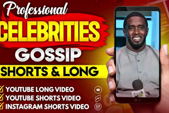 create engaging celebrity gossip shorts and youtube videos in less than 24 hours