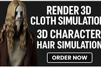 create realistic 3d cloth and hair simulation for your game or film character