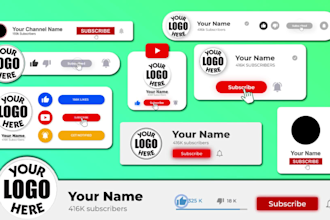 create youtube subscribe animation, social media lower thirds