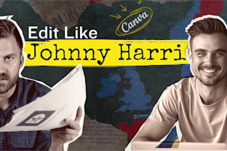 edit a documentary video style like johnny harris or vox with collage animation