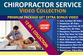 make chiropractor or chiropractic service promo video