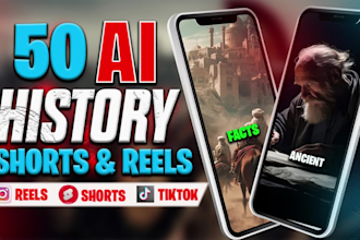 create monetizeable faceless ai history videos for youtube and tiktok shorts