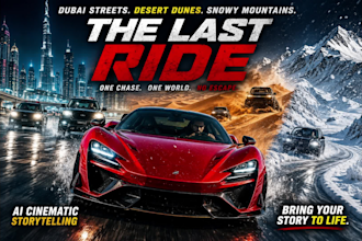 create a cinematic ai car video, commercial or action movie